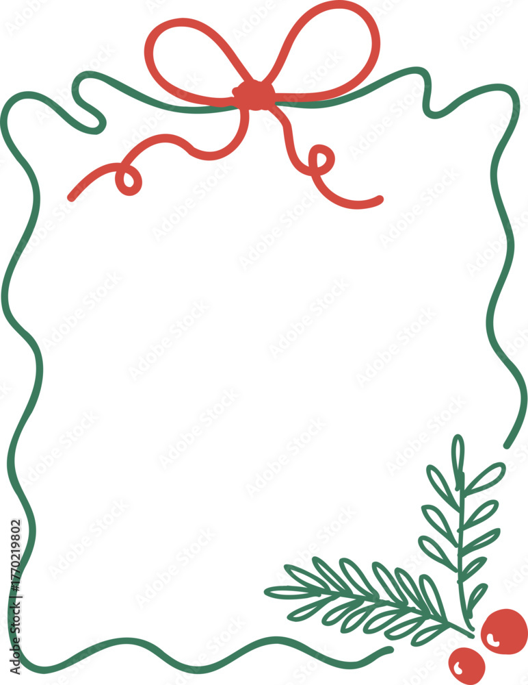 Obraz premium Christmas hand drawing frame