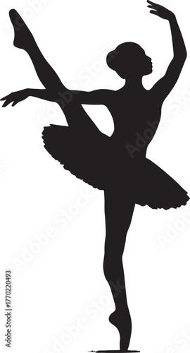 silhouette of ballet dancer
