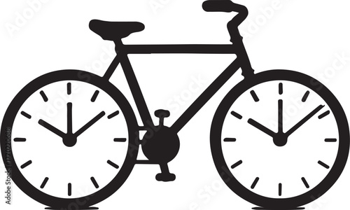 vintage clock on a bicycle