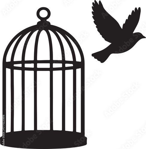 bird cage silhouette