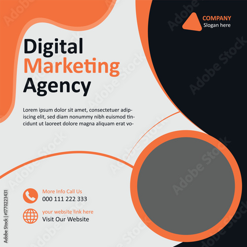 Live webinar and corporate social media post template