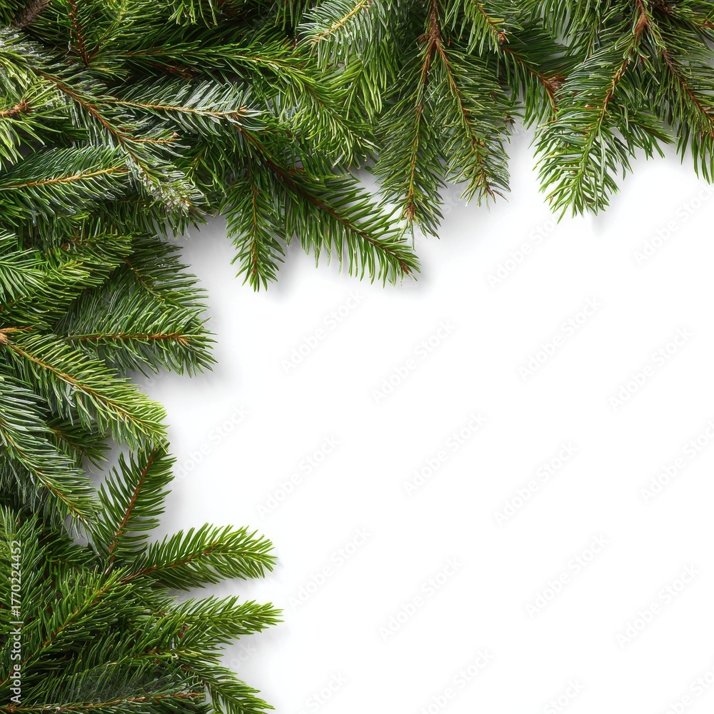 Obraz premium Fir branches border