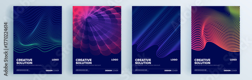 Modern abstract covers set, minimal covers design. Colorful geometric background, vector illustration.

