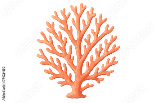Details shown depth coral vector illustration vertically adding branch intricate soft shadows