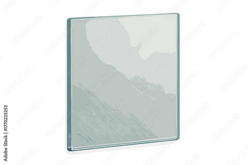 Fototapeta premium Vector rectangular panel reflections illustration shading smooth depth glass enhancing transparency