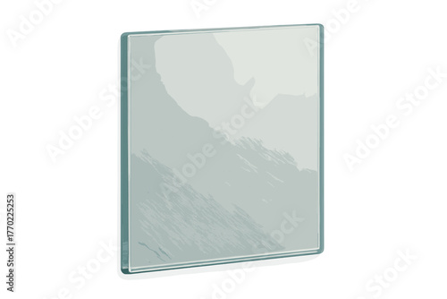 Vector rectangular panel reflections illustration shading smooth depth glass enhancing transparency