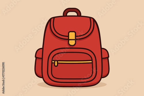 vector illustration of a kids school bag