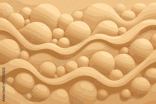 Waves continuity rhythm smooth illustration clay vector wavelike natural foamshape tones layered