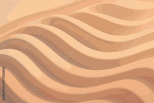 Natural dreamscape light ridges sculptural tactile vector curving illustration shadows gradient transitions