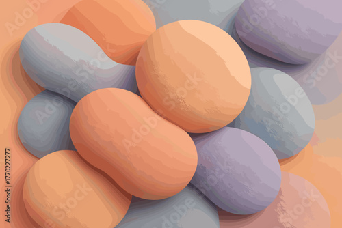 Art blobfield illustration material unity inflated layered vector into texture soft gently