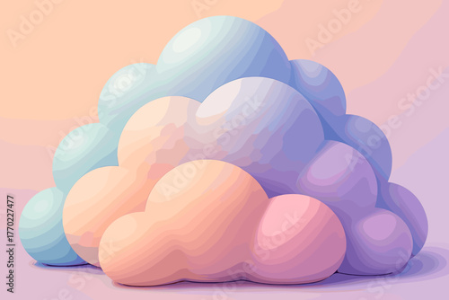 Vector transitions soft art clay reflections illustration pastel organically smooth light dimensional