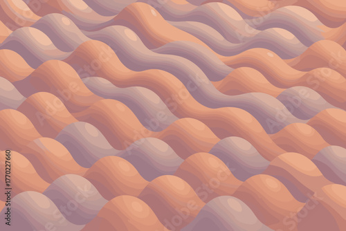 Simple wave polymer illustration pattern motion waveforms field forming mounds vector emphasizing