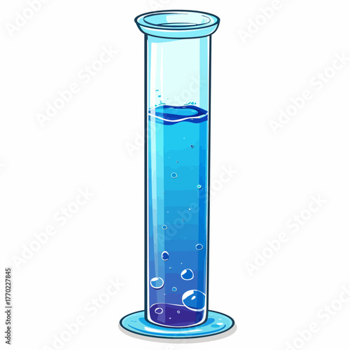 Blue graduated cylinder 