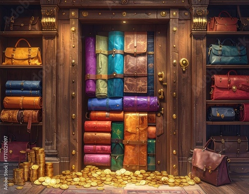 Hidden leather goods shop