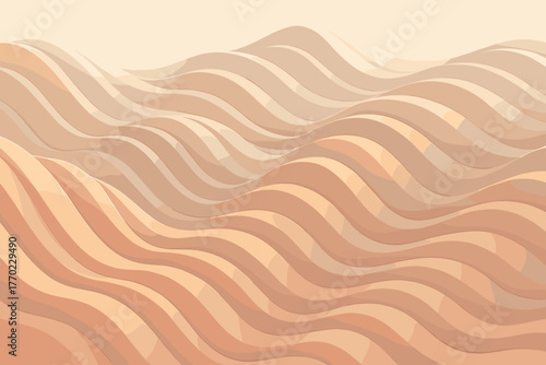 Landscape serenity parallel under clayridge simple abstract rising curved into clay vector