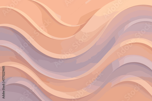 Clay continuous vector gently fluid into curveswell relief formation illustration soft intersect