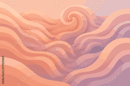 Tones terrain pastel made vector harmony depth flow bending softbend abstract illustration