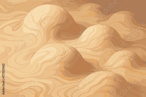 Smooth peach vector abstract surface illustration elevated marble domes forms reflections illusion