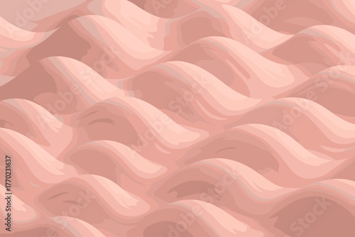 Soft clay vector waves illustration matte marble background sculptural mounds gentle