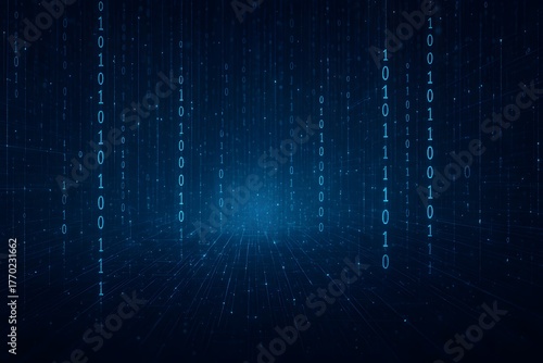 Digital Matrix Cyberspace Binary Code Background Video: Ideal for Tech Ads, Cybersecurity Presentations, Website Loaders, Gaming Intros, and Virtual Reality Experiences