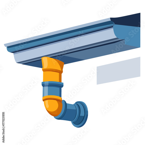 Modern gutter cover isolated 