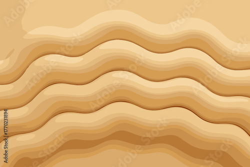 Vector background softly tones layered ridges realistic sculptural soft wavy plush illustration