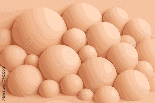 Soft rhythm background illustration together pastel bubble clustered featuring vector mounds organic