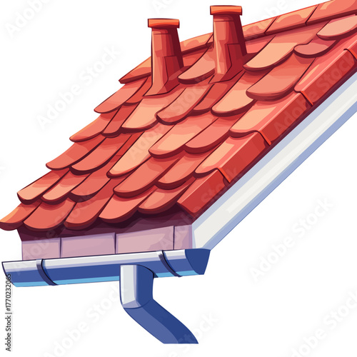 Gutter cover on white background 