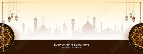 Ramadan Kareem islamic festival celebration cultural banner