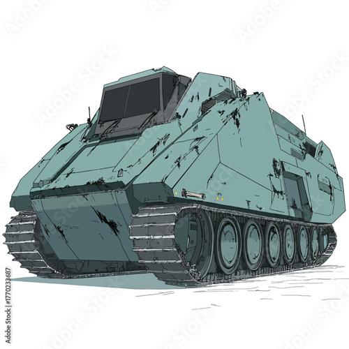 Iron crushing vector illustration 