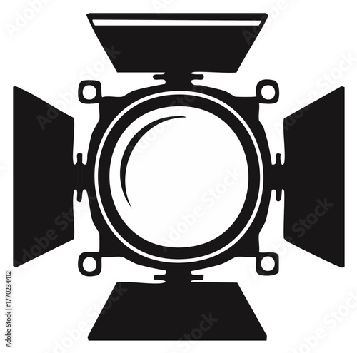 Studio Spotlight for Photography in Black and White for Cinematography and Movie Production