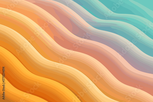 Illustration ridges fluidity foamcrest continuous landscape luminous foam vector minimal transitions rounded