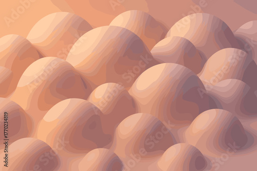 Glowing color resembling foamcrest softly smooth dreamscape vector simple foam illustration bubbly
