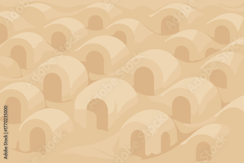 Arches marble flowing illumination waves vector diffused background gently rising arranged illustration