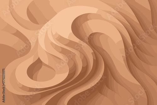 Tones soft illustration clay vector elegant folds ambient surface organic curves molded