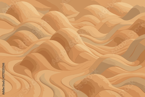 Pattern arranged lighting clay vector illustration sculptural pastel puffhill hills landscape flowing