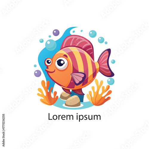 cartoon colorful fish illustration