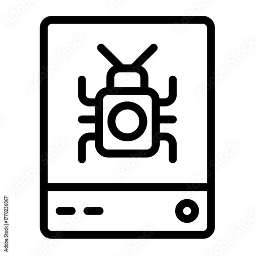 malware icon for illustration
