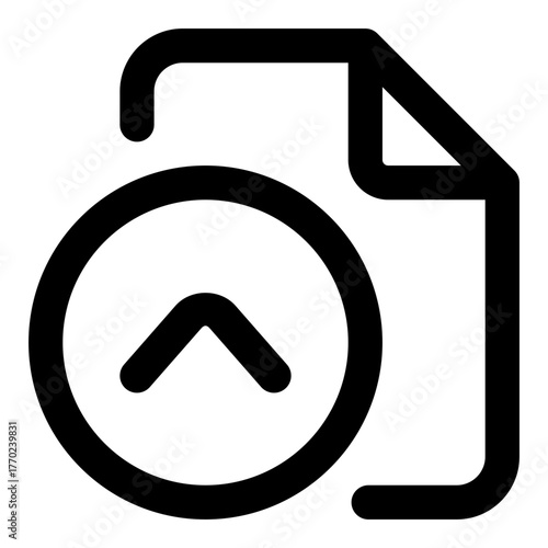 Page Up Line Icon Vector, Modern Outline Document and File Symbol for Office and Folder Management Concept