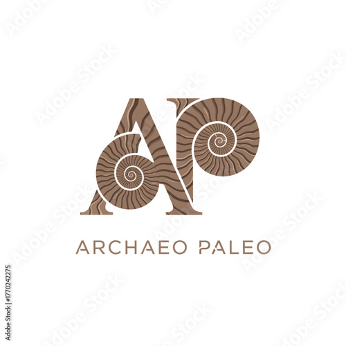 Archaeo Paleo Fossil Letters Logo