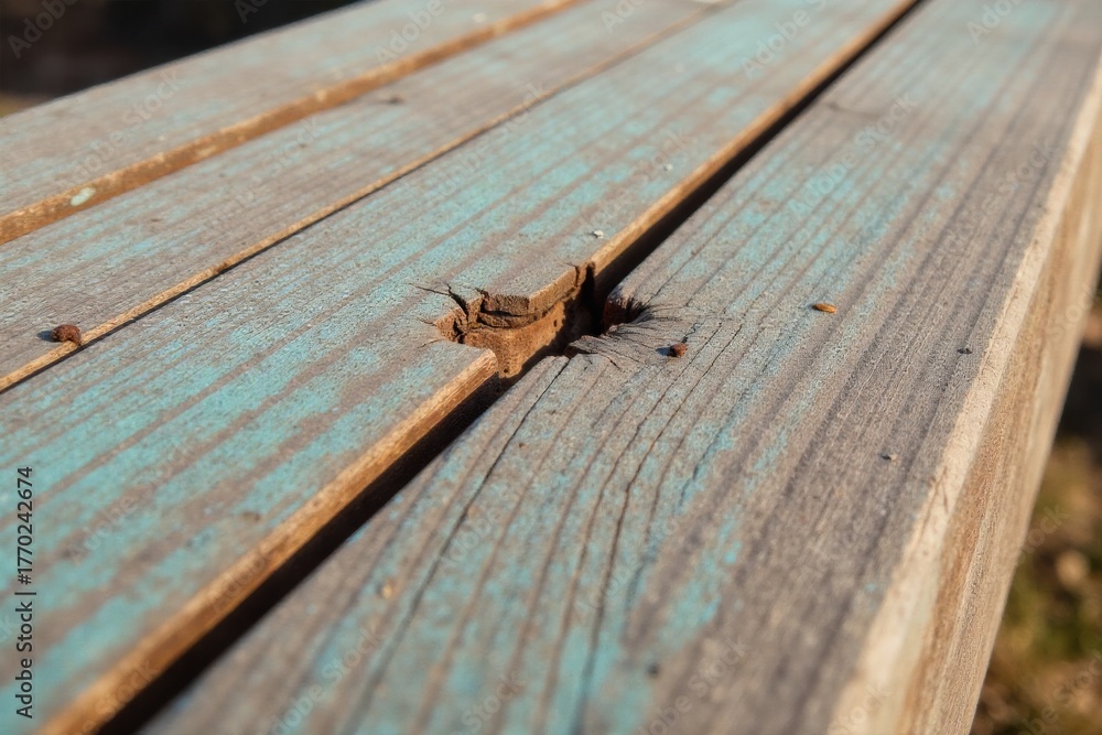 Obraz premium Aged Wood Texture with Deep Grain Close up, overhead shot of a distressed, aged wooden surface. Focus on the deep, natural grain patterns, cracks, and weathered texture. No people, text, or logos.