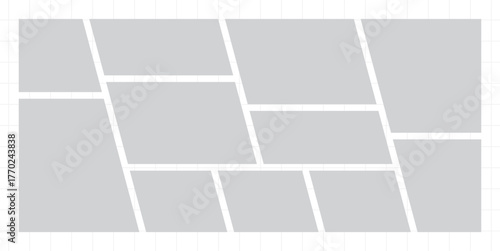 Picture photo Collage grid photo effect template design