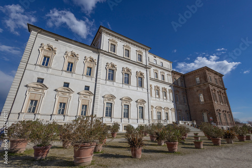 VENARIA REALE, ITALY, APRIL 1, 2025 - The Royal Palace of Venaria with gardens, province of Turin, Piedmont, Italy