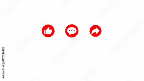 Animated subscribe button with like comment share and bell icons available on white black and green backgrounds