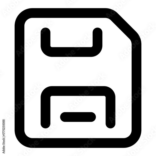 Floppy Disk Line Icon Vector, Modern Outline Device and Electronic Symbol for Technology and Computer Concept