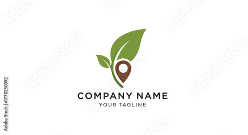 Eco-Friendly Location Logo Depicting Nature and Navigation.