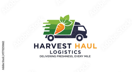 Harvest Haul Logistics Truck Delivering Fresh Produce.