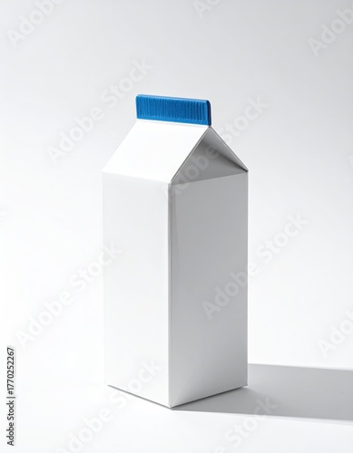 White milk carton, simple design