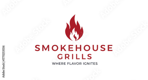 Smokehouse Grills Logo with Flame Icon.