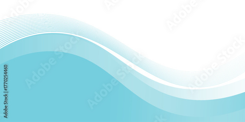 Abstract blue wave background, minimal wave design concept, vector illustration. for banner, banner.